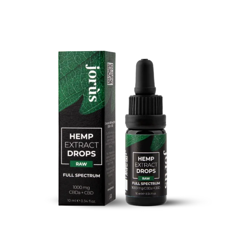 CBDa + CBD 10% (1000 mg) Kanapių aliejus Pilno spektro RAW, 10 ml