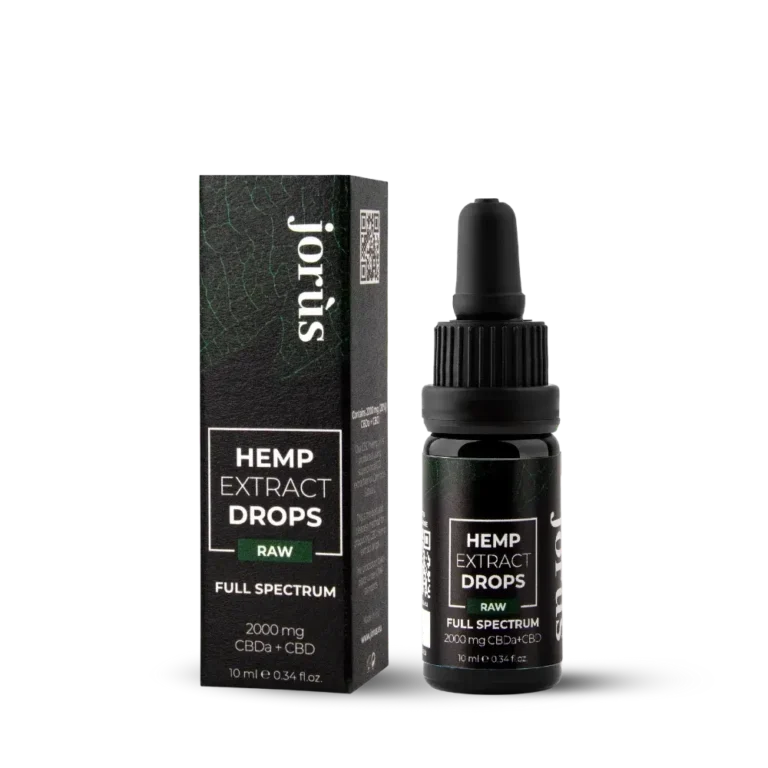 CBDa + CBD 20% (2000 mg) Kanapių aliejus Pilno spektro RAW, 10 ml