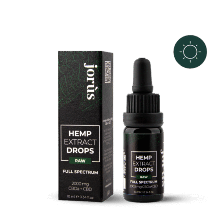 CBDa + CBD 20% (2000 mg) Kanapių aliejus Pilno spektro RAW, 10 ml